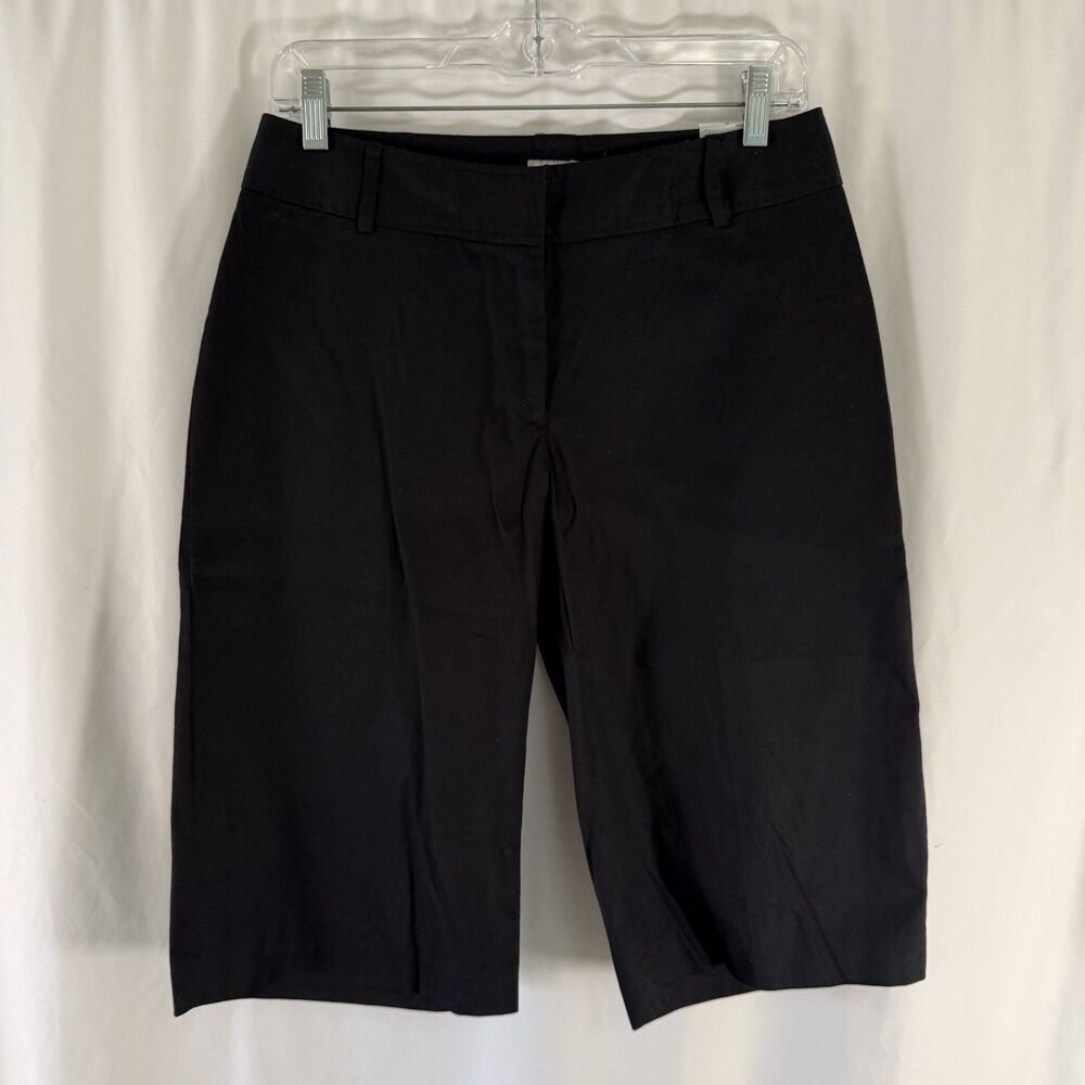 New Worthington Modern Fit Shorts Women's 4 Black Mid Rise 14" Inseam